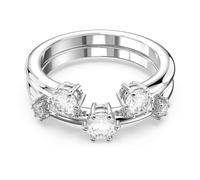 Swarovski Bague Constella, Parure (2), Taille Rond, Blanche, Métal rhodié