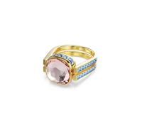 Swarovski Bague de cocktail Chroma Twist – réversible cristal ReCreated vert/rose plaqué or taille 60