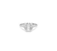 Swarovski Bague de cocktail Una Angelic – étoilé, cristal incolore et pavé, métal plaqué ton argenté