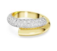 Swarovski Bague Dextera blanche, placage de ton or