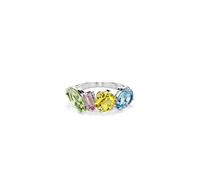 Swarovski Bague Gema, Tailles variées, Multicolore, Métal rhodié