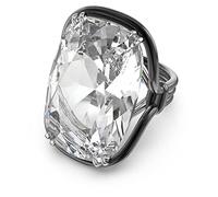 Bague cocktail Harmonia, Cristal oversize, Blanche, Finition mix de métal 55