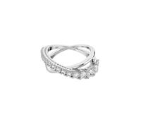 Bague Hyperbola, Tailles variées, Blanche, Finition argentée 60