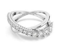 Swarovski Bague Hyperbola, Tailles variées, Blanche, Finition argentée
