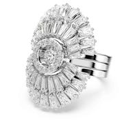 Swarovski Bague Idyllia, Parure (3), Tailles variées, Coquillage, Blanche, Métal rhodié