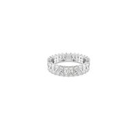 Swarovski Bague Matrix, Taille baguette, Blanche, Métal rhodié