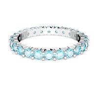 Swarovski Bague Matrix, Taille ronde, Bleues, Métal rhodié