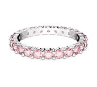 Swarovski Bague Matrix, Taille ronde, Rose, Métal rhodié