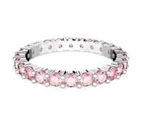 Swarovski Bague Matrix, Taille ronde, Rose, Métal rhodié