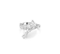 Swarovski Bague Matrix – Blanche, métal rhodié – Tailles variées
