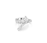 Swarovski Bague Matrix, blanche, métal rhodié, tailles variées