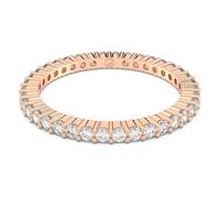 Swarovski Bague Matrix Vittore, coupe ronde, blanc, finition or rose 18 carats, taille 48