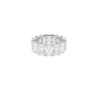 Swarovski Bague Matrix Vittore – cristaux baguette blancs éclatants, métal rhodié, taille 58