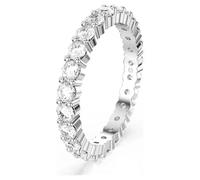 Swarovski Bague Matrix Vittore, Taille ronde, Blanche, Finition argentée