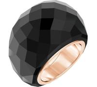 Swarovski Bague noire finition ton or rose taille 55