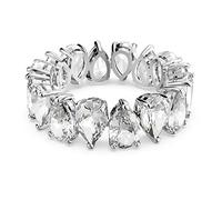 Swarovski Bague Vittore, Swarovski Zirconia taille poire, Blanche, Métal rhodié