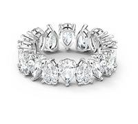Swarovski Bague Vittore, Taille goutte, Blanche, Métal rhodié