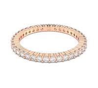 Swarovski Bague Vittore, Taille ronde, Blanche, Finition or rose