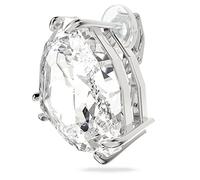 Swarovski Boucle d'oreille à clipper Mesmera, mono boucle d'oreille forme triangle, métal rhodié, blanc
