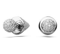 Swarovski - Boucles d`Oreilles Bouton Lune - Femme - Accessoires - Gris - Taille: ONE Size