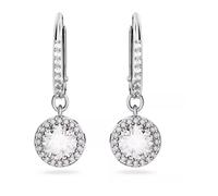 Swarovski Pendants d'oreilles Constella, Taille ronde, Pavé, Blanches, Métal rhodié