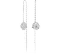 Swarovski Pendants d'oreilles Meteora — Blanches, métal rhodié