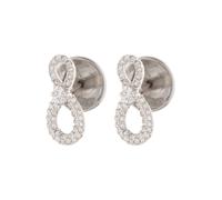 Swarovski Boucles d'oreilles argent / transparent, Taille One Size