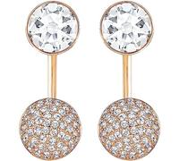 Swarovski Boucles d'oreilles avant coupe ronde - Blanc - Or rose - ton plaqué - 5528490, taille unique, Métal, Cristal