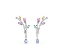 Swarovski Boucles d'oreilles bleu clair / lavande / rose / argent, Taille One Size