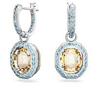 Swarovski Boucles d'oreilles Chroma, taille octogonale, métal rhodié avec cristaux roses et blancs