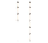 Swarovski Boucles d'oreilles Constella, pendants d'oreilles asymétriques, placage de ton or rosé, blanc