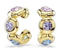 Swarovski Boucles d'oreilles créoles Gema, coupe mixte, multicolore, plaqué or