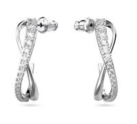Swarovski - Boucles d'Oreilles Créoles Hyperbola- Blanc- Plaqué Rhodium- Numéro d'article: 5563908 - Femme - Accessoires - Gris - Taille: ONE Size