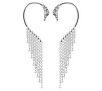 Swarovski Boucles d'oreilles ear cuff The Vienna Collection, Cygne, Blancs, Plaqué ruthénium