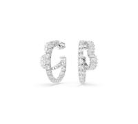 Anneaux d'oreilles Matrix, Tailles variées, Cœur, Blanches, Métal rhodié OS