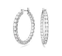 Swarovski Boucles d'oreilles 'Matrix' argent / transparent, Taille One Size