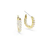 Swarovski Anneaux d'oreilles Matrix Vittore, Taille ronde, Blanches, Placage de ton or