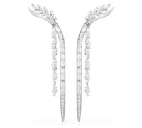 Swarovski Boucles d'oreilles Mesmera, coupe mixte, blanches, plaquées rhodium