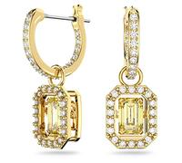 Pendants d'oreilles Una, Taille octogonale, Jaunes, Placage de ton or