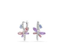 Swarovski Boucles d'oreilles opal / violet / rouge pastel / argent, Taille One Size