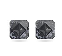 Swarovski Boucles d'oreilles Ortyx, ensemble de clous d'oreilles, taille pyramide, métal plaqué ruthénium, gris