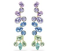 Swarovski Boucles d'oreilles pendantes Gema – Chandelier multicolore plaqué or