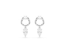 Swarovski Boucles d'oreilles pendantes Mesmera, coupe mixte, blanc, finition rhodium