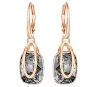 Pendants d'oreilles Holding, Grises, Placage de ton or rosé OS