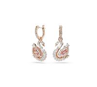 Swarovski Boucles d'oreilles 'Swan' or rose / rose / argent / transparent, Taille One Size