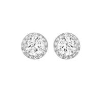 Swarovski Boucles d'oreilles 'Una' argent / blanc, Taille One Size