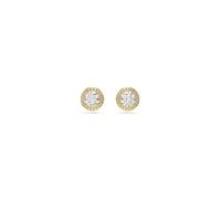 Swarovski Clous d'oreilles Una Angelic, Taille ronde, Ton doré, Placage de ton or