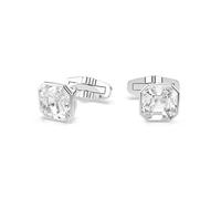Swarovski Boutons de manchette Millenia 5733306 - Coupe octogonale - Blancs - Rhodiés