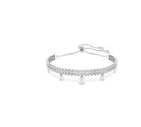 Swarovski Bracelet Ariana Grande x, Perle de cristal, Taille ronde, Blanc, Métal rhodié, M
