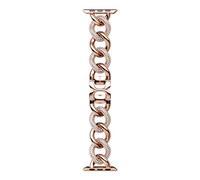 Swarovski Bracelet chaîne scintillant, pour Apple Watché 40 mm et 41 mm, ton doré rose, finition ton doré rose